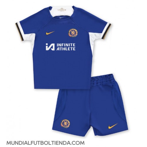 Camiseta Chelsea Primera Equipación Replica 2023-24 para niños mangas cortas (+ Pantalones cortos)